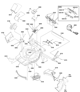 Deck Group (7501605) Diagram and Parts List for 7800809-JS46S 2011 Briggs and Stratton Lawn Mower